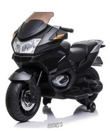 Blazin&#39; Wheels 12V Ride-On Motorcycle Black Front &amp; Rear Lights Music Tw... - £274.53 GBP