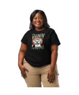 Women’s Organic Ribbed Neck T-Shirt – Down Black - €46,94 EUR