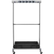 Garden Tool Organizer, 10 Slots with Hooks, Yard Tool Tower Rack with Wh... - $1,364.88 MXN