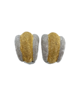 Vtg Sterling Silver Le Monde des Bijoux Sparkling 2 Tone Design Clip On ... - $1,405.44 MXN