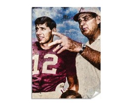Bear Bryant Football Coach Joe Namath Alabama Crimson Tide College Art P... - $24.99+
