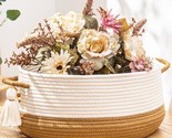 Woven Baskets For Storage(16&quot;X8&quot;),Blanket Basket For Organizing Living R... - £36.44 GBP