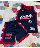 Vtg Champion Hardaway Jersey USA Basketball Kids youth Jersey Shorts 10-14 - $1,010.63 MXN