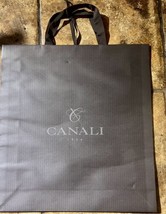 100% Authentic CANALI MEDIUM 22.75” x 21.25” Designer Shopping Tote Gift... - £8.53 GBP