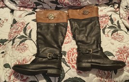 Thrashed Trashed Unbranded Women 7W Western Riding Boots Metal Logo - $184.02 MXN