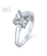 1 Carat CZ Solitaire Ring Princess Cut Bridal Engagement 100% Genuine Si... - €22,93 EUR