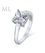 1 Carat CZ Solitaire Ring Princess Cut Bridal Engagement 100% Genuine Si... - £20.70 GBP