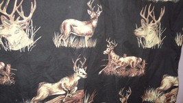 Deer Outdoor Life Long Sleeve Shirt Size Large (42/44) Black Brown Butto... - $29.46
