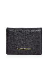 Campo Marzio Unisex Leather Business Card Holder Size One Size Color Black Gun - £58.49 GBP
