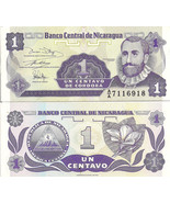 Nicaragua P167, 1 Centavo Francisco Cordoba  / national flower 1990, UNC - $0.99