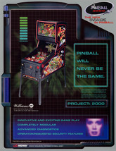 Pinball 2000 Original NOS FLYER Revenge From Mars System Art Print Promo - $16.15