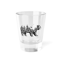 Personalized Shot Glass: Bear Forest Design, 1.5oz, Clear Glass, Sturdy ... - £16.20 GBP