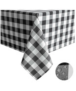 Tektrum 60&quot;X84&quot; Rectangle Tablecloth-Waterproof/Spill Proof-Black/White ... - $411.72 MXN