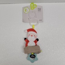 NWT Infant Clip Pull &amp; Jitter Santa Sensory Christmas Toy Go By Goldbug - £10.00 GBP