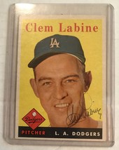 Clem Labine (d. 2007) Signed Autographed 1958 Topps Baseball Card - Los Angeles  - £15.97 GBP