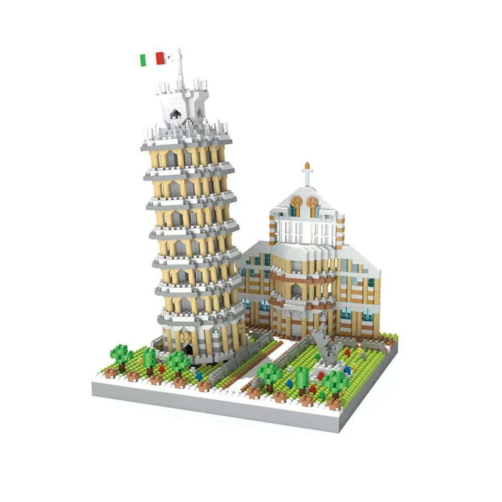 KNEW BUILT The Leaning Tower of Pisa Euro Constrution Micro Mini Building Blocks - £25.58 GBP+