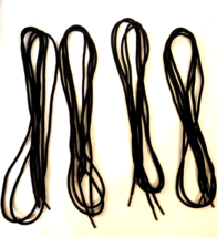 4 sets Black Shoe Laces Pair Strings Round 60&quot; for Keen &amp; other Boots 5 ... - $12.60