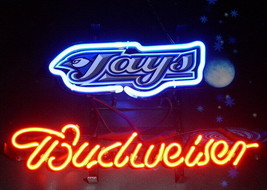 Budweiser Toronto Blue Jays Neon Sign 14&quot;x10&quot; Beer Bar Light Artwork Poster - £65.85 GBP