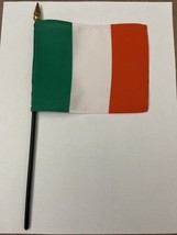 New Ireland Mini Desk Flag - Black Wood Stick Gold Top 4” X 6” - $5.00