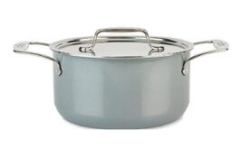 All-Clad FUSIONTEC Natural Ceramic with Steel Core  4-qt Soup Pot, Platinum - $95.99