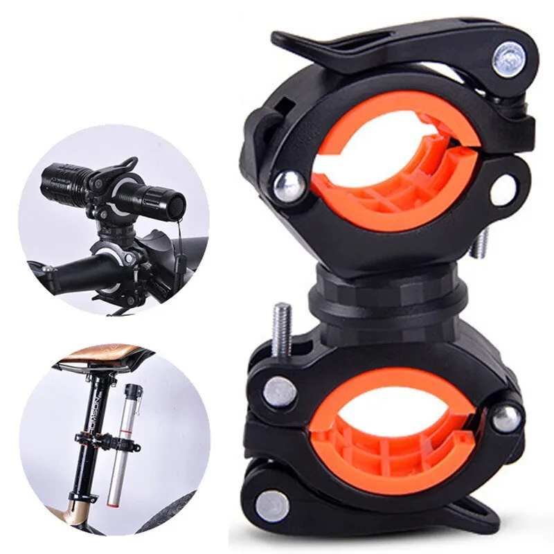 Bicycle Light Bracket Bike Lamp Holder LED Torch Headlight Pump Stand Quick - £8.13 GBP