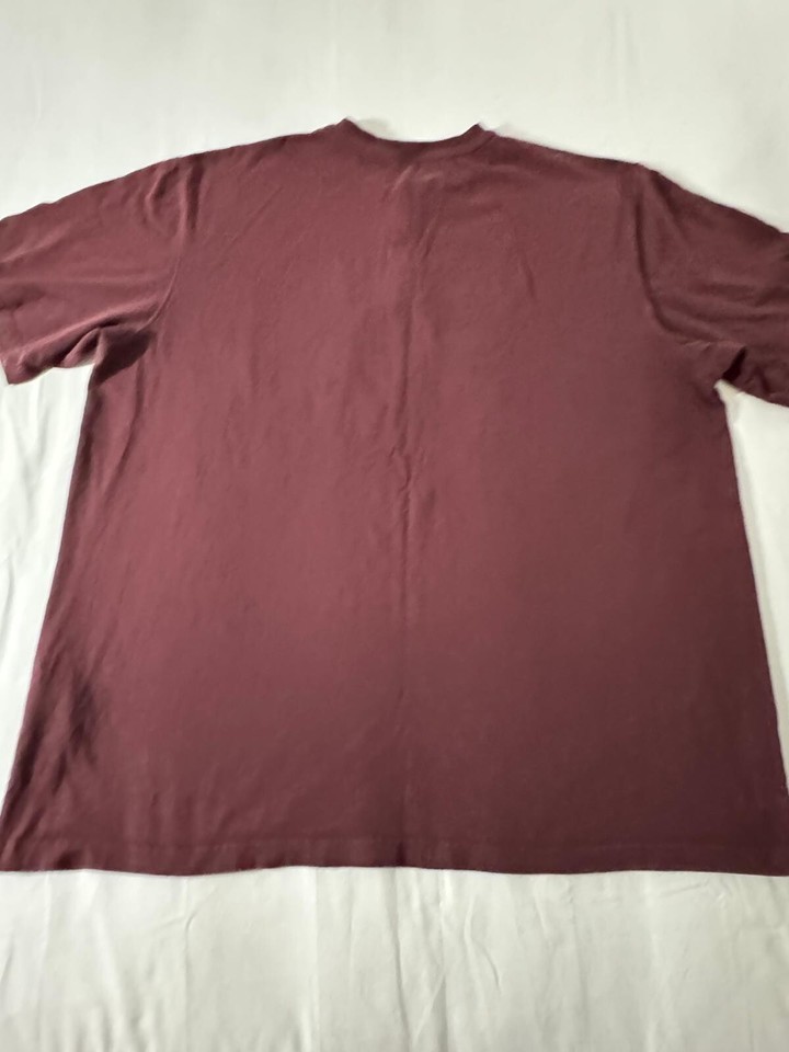 Carhartt K84 PRT Men's Size 2XL Burgundy Cotton Short Sleeve Henley T-Shirt Item image 9