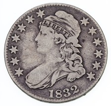 1832 50C Buste Demi Dollar En Bon + État, Naturel Couleur, VG Obverse - $1,988.71 MXN