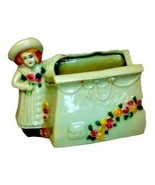 Dutch Girl with Flowers Purse Planter Made in Japan - £11.81 GBP