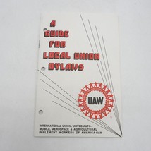 Vintage Uaw United Car Worker Guide for Local Bylaws Handbook-
show orig... - $88.66