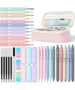 39 PCS Aesthetic School Supplies with Cute Pen Case, 12 Pastel Highlight... - $28.43