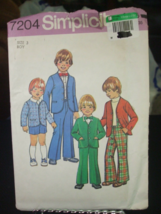 Simplicity 7204 Boy&#39;s Pants or Shorts, Jacket &amp; Suspenders Pattern - Size 3 - £6.91 GBP