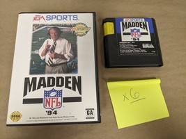 Madden NFL &#39;94 Sega Genesis Cartridge and Case - £4.31 GBP
