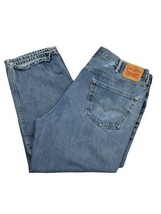 Levi 550 Jeans Mens 44x29 Levis Medium Blue Loose Pants Zip Straight Leg - £18.96 GBP