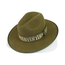 Men Bruno Capelo Dress Hat Australian Wool Pinch Front Fedora WE976 Olive Green image 3