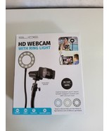 SLIDE HD Webcam with Ring Light CWB13 USB 2.0 Has 3 Different Light Modes