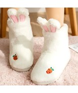 Bunny Ears Plush Slipper Boots | Women Indoor Home Winter Shoes Lolita S... - $78.17 CAD