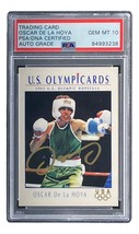Oscar De La Hoya Signed 1992 Impel Olypicards #23 Rookie Card PSA/DNA Gem 10 - £232.59 GBP