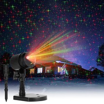 Christmas Lights Laser Projector Outdoor - Red And Green Starry Projection Light - £54.34 GBP