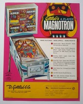 Magnotron Pinball FLYER Original 1974 Science Fiction Game Robot Art Retro - $38.70