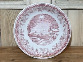 Spode Ascot Coupe Cereal Bowl Winter&#39;s Eve Red 8 1/8” - £13.19 GBP