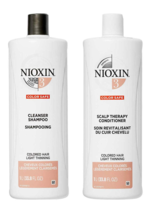 Nioxin System 3 Cleanser Shampoo &amp; Scalp Therapy conditioner 33.8oz Duo SET - £34.36 GBP