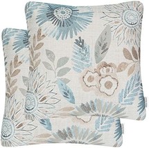 Mika Home Set Of 2 Sunflower Pattern 20X20 Inch Decorative Throw Pillow Cases - £30.35 GBP