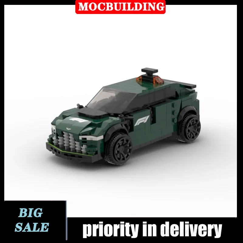 MOC City Car F1 Medical Car Model Building Block Assembly Transport Vehicle Boy - £50.83 GBP+