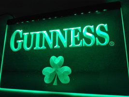 Guinness Beer Shamrock Illuminated Led Neon Sign Decor, Bar,Pub,Lights Décor Art - £20.72 GBP+