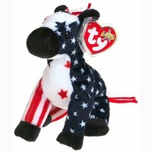 Lefty 2000 Donkey USA Patriotic Retired Ty Beanie Baby MWMT Collectible - £7.88 GBP
