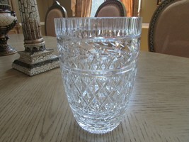 Vtg Crystal Floral Vase 7-7/8&quot; Tall Thick Stunning Killeen? - £34.92 GBP