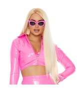 Long Blonde Wig Straight Center Part Unisex Costume Party Cosplay 991577 - £16.64 GBP