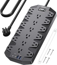 Surge Protector Power Strip 18 AC Outlets with 2 USB C and 2 USB A Ports... - $62.83