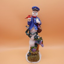 Lenox Winter Special Delivery 2015 Pencil Figurine Mailman Snowman Birds - £38.08 GBP