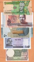 ASIA  Lot 5  UNC  Banknotes Paper Money Bills Set #1 - $2.50